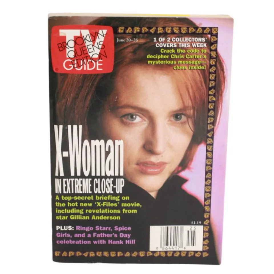 X-Files TV Guide 1998 rivista vintage Gillian Anderson