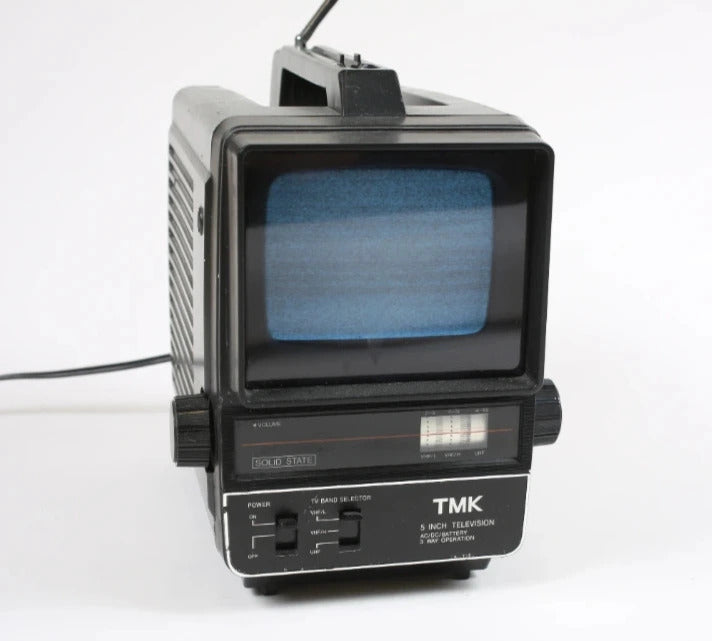 TMK 5'' TV mini CRT bianco e nero funzionante