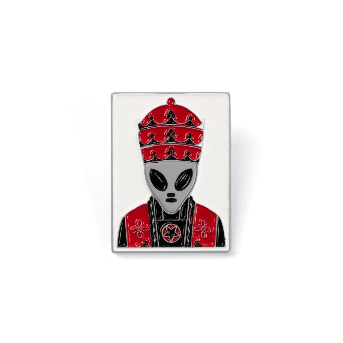 Alien Workshop Priest spilla smalto rosso-bianco 1"