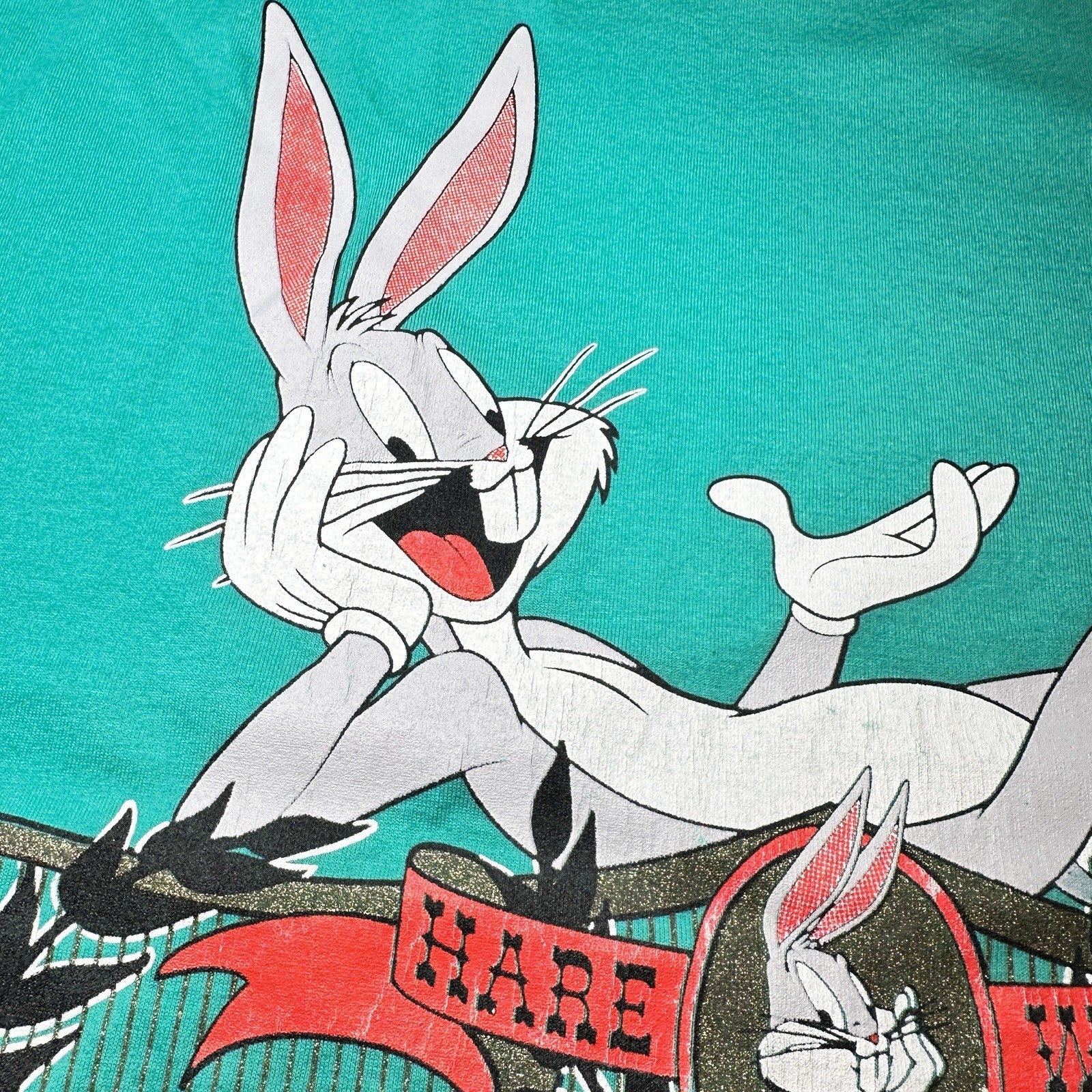 Bugs Bunny Single Stitch 1994 maglietta teal XL cotone