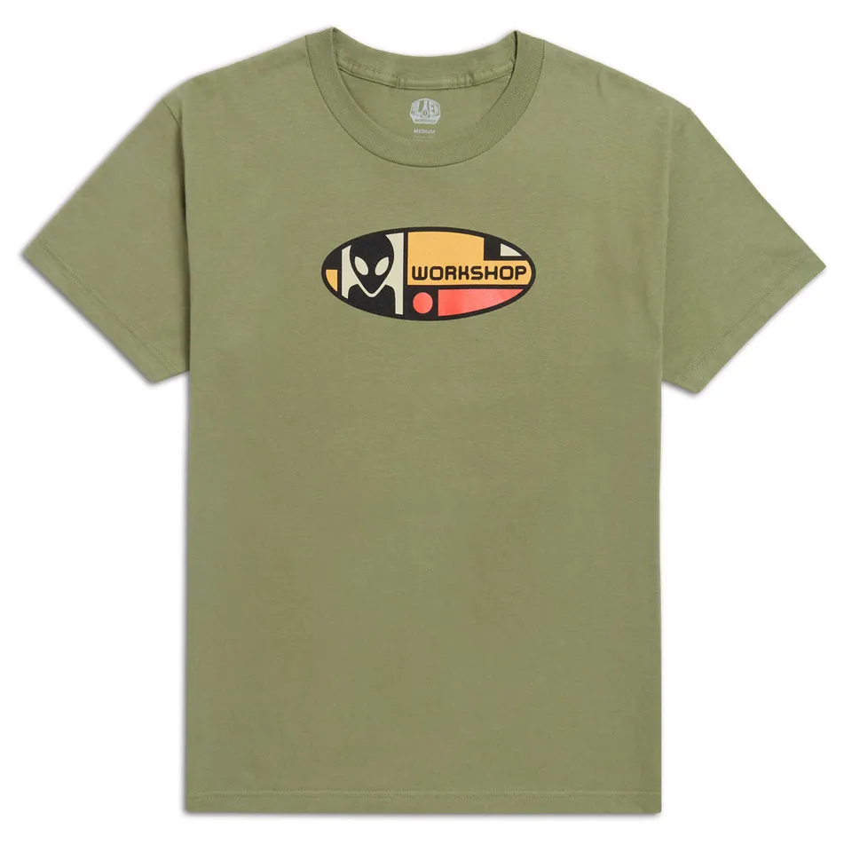 Alien Workshop Alien Oval t-shirt green clay cotone
