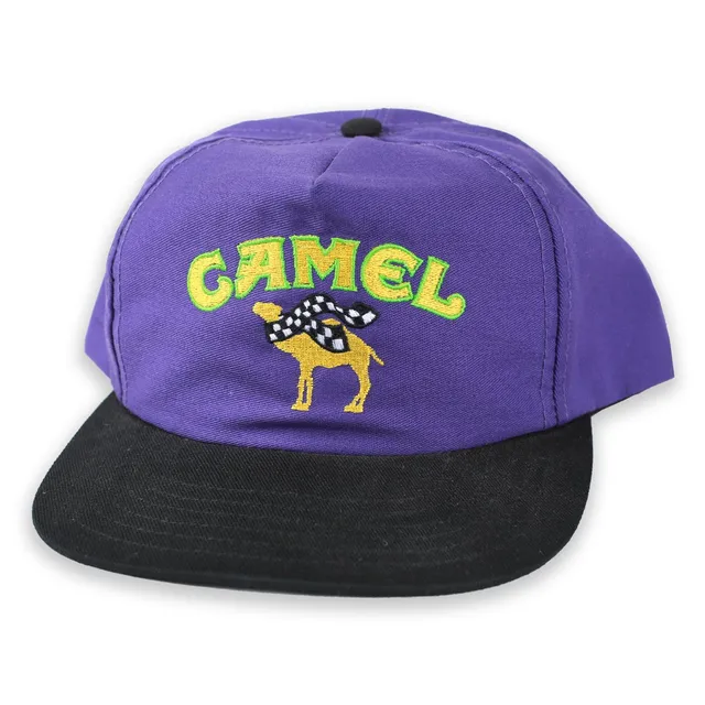 Camel Cigarettes Vintage snapback cappello viola nero ricamato