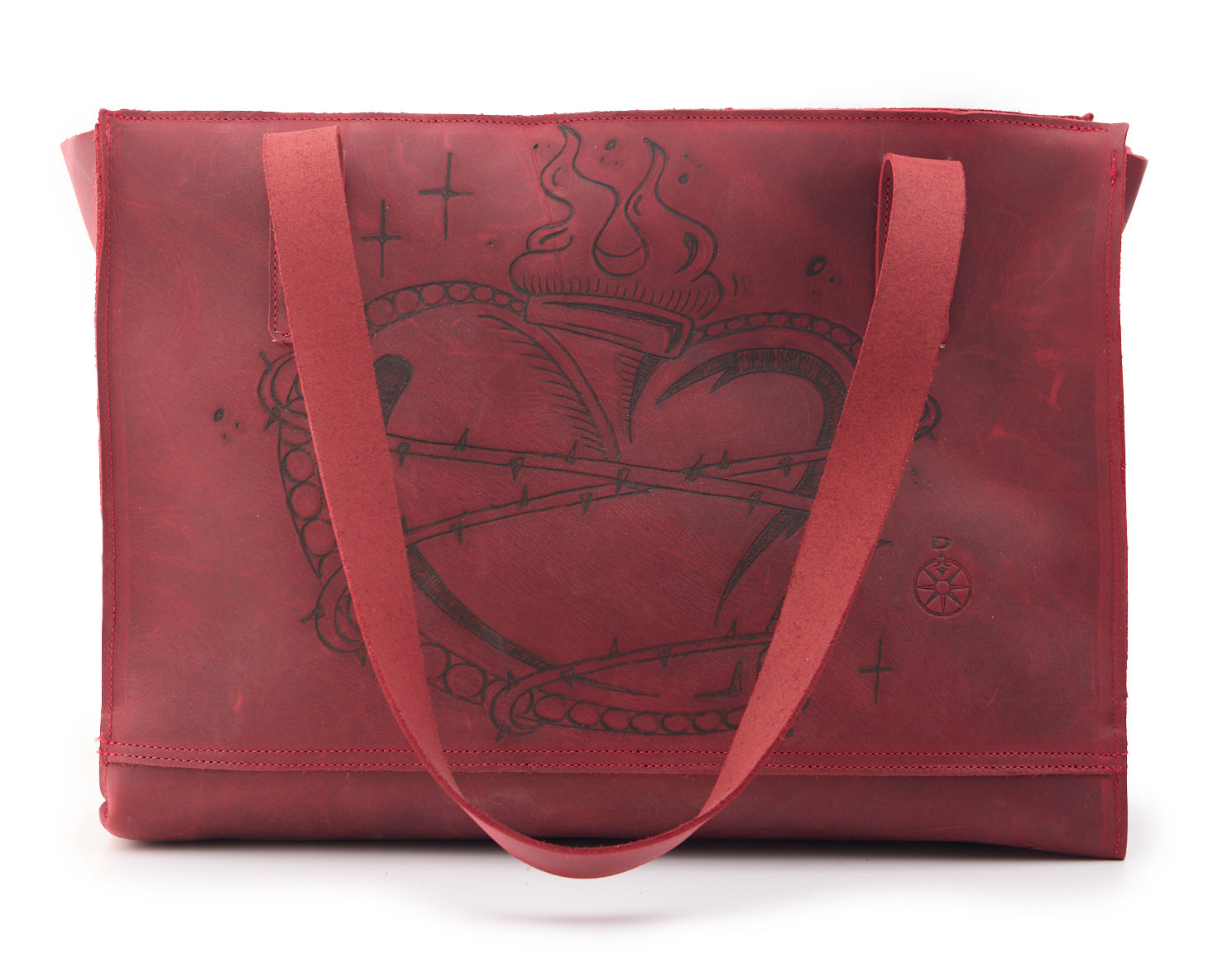 AC Longboards Red Sacro Cuore shopping bag pelle