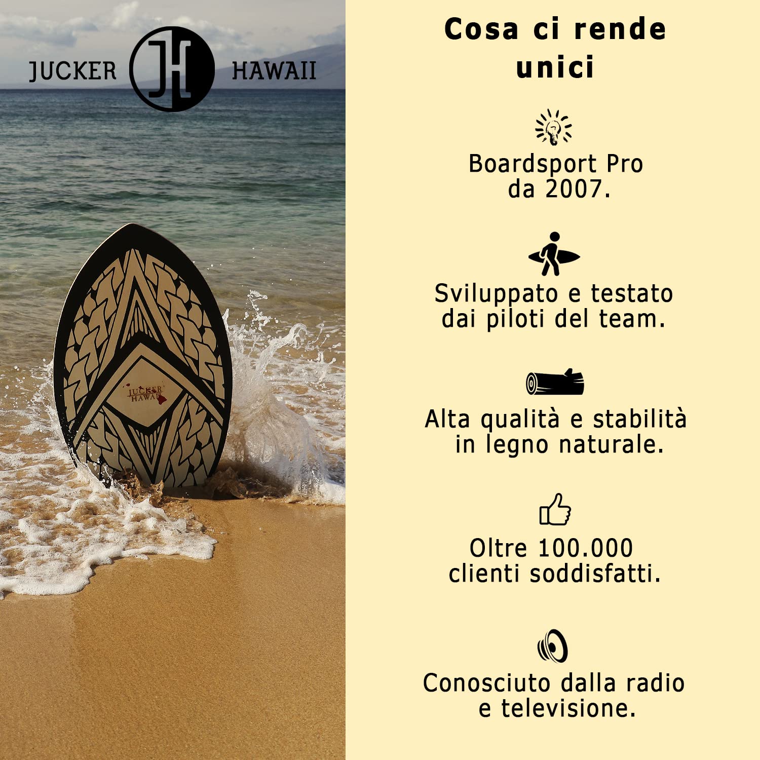 Jucker Hawaii Ulua skimboard legno 97,5 cm