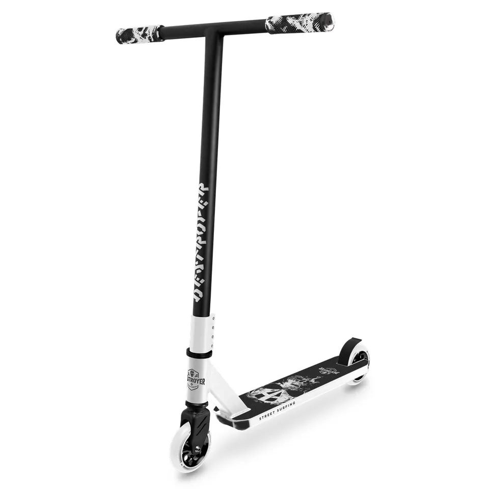 Street Surfing Destroyer Smoked Skull White monopattino stunt 110mm