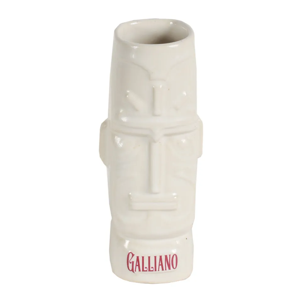 Galliano Moai tazza tiki ceramica bianca vintage