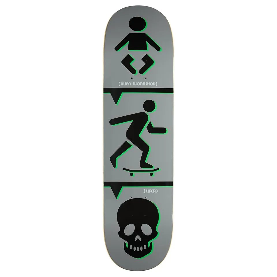 Alien Workshop Lifer tavola skate 8.44" grigia acero