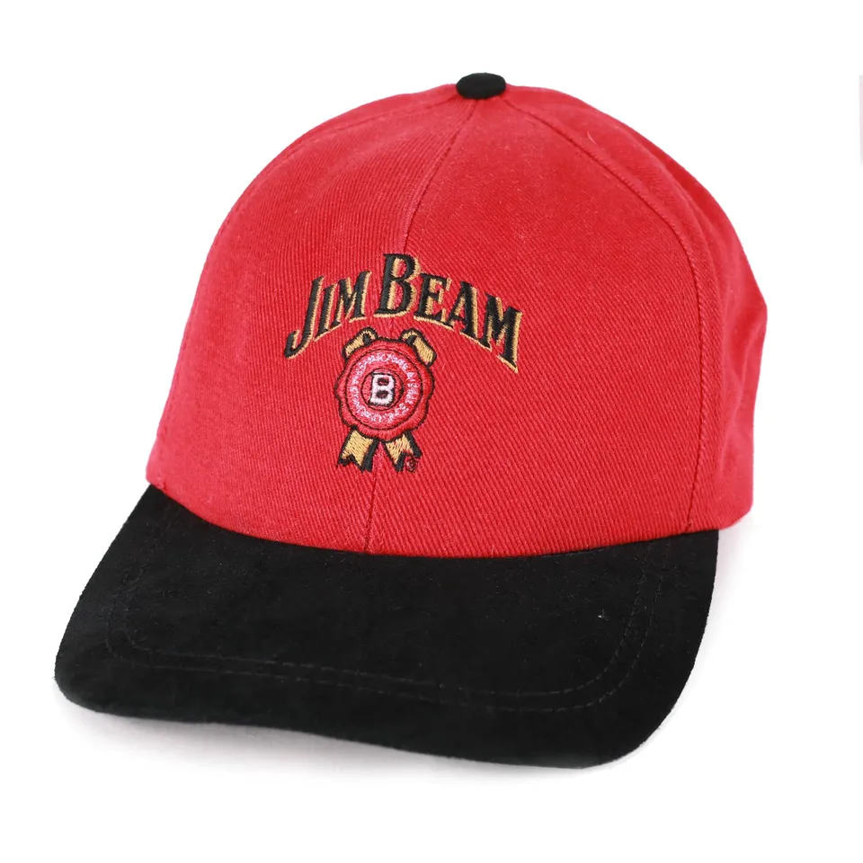 Jim Beam Strapback cappello rosso nero ricamato