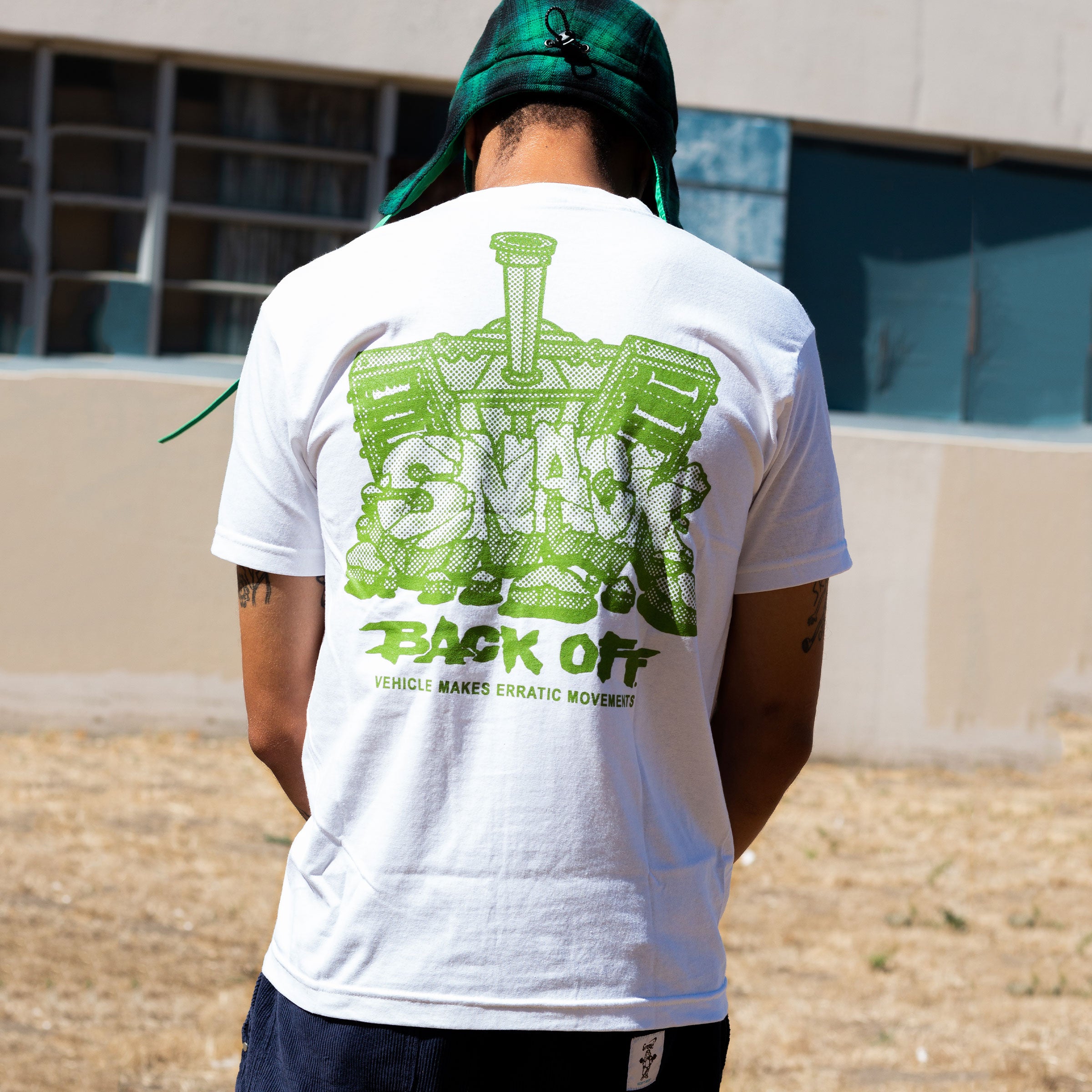 Snack Back Off t-shirt bianca cotone