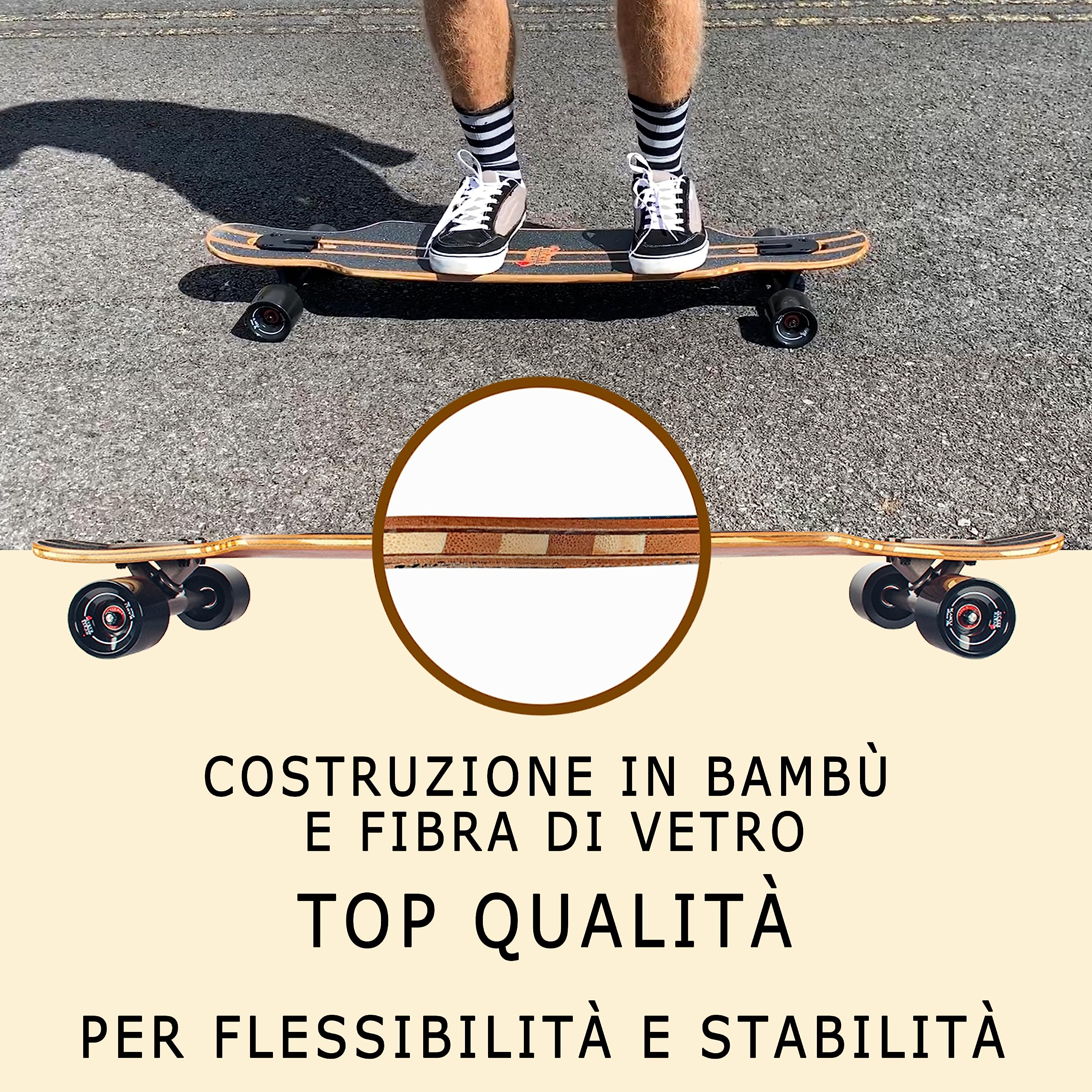 Jucker Hawaii New Hoku Flex 2 longboard completo bambù