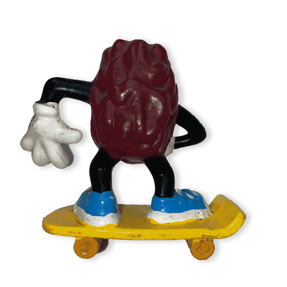 California Raisins Skateboard giocattolo vintage 1988