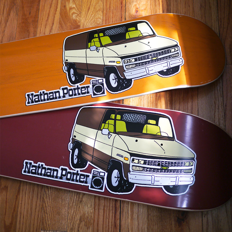 Snack Porter Nathan's Whip tavola skate 8.0 marrone