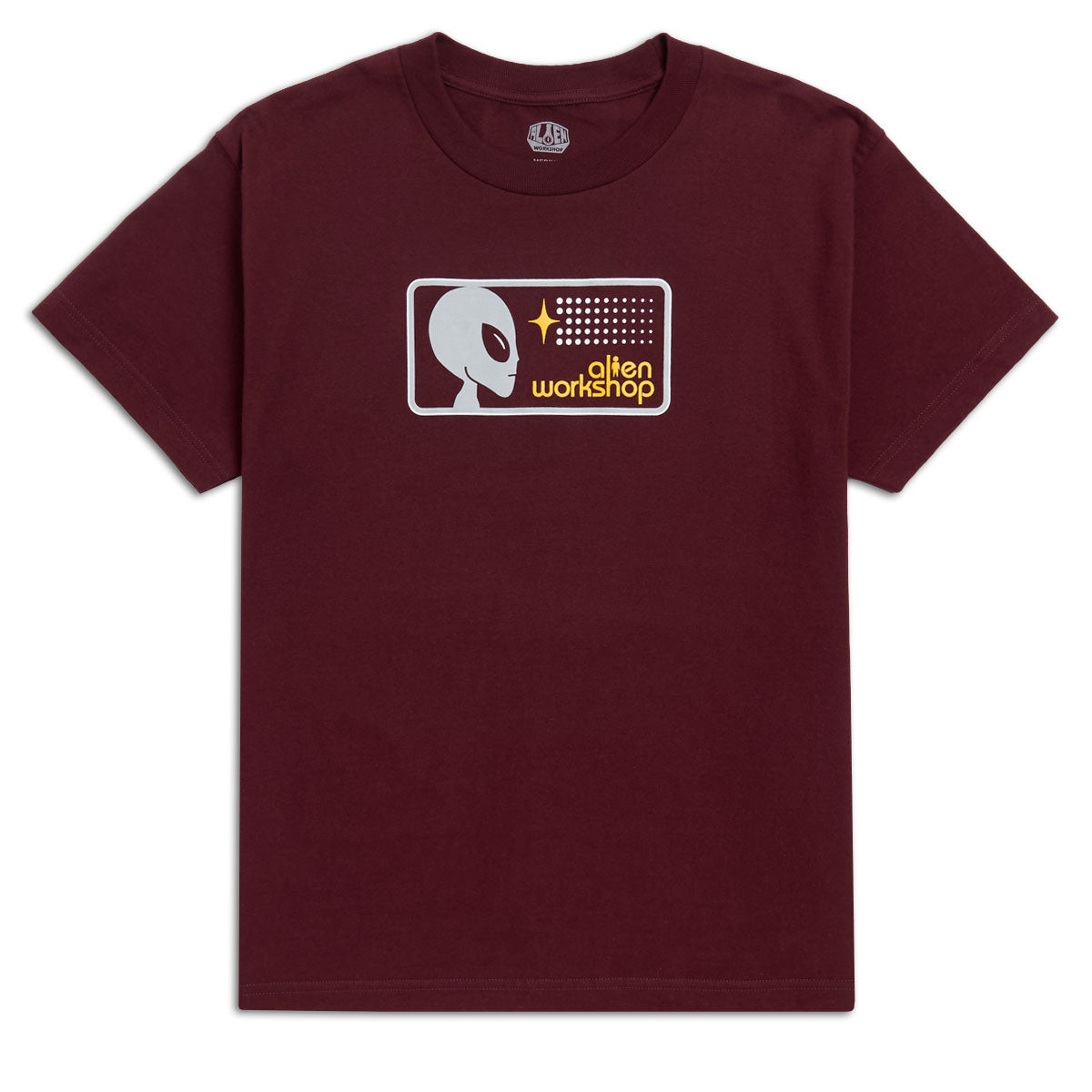 Alien Workshop Strobe Badge maglietta bordeaux cotone