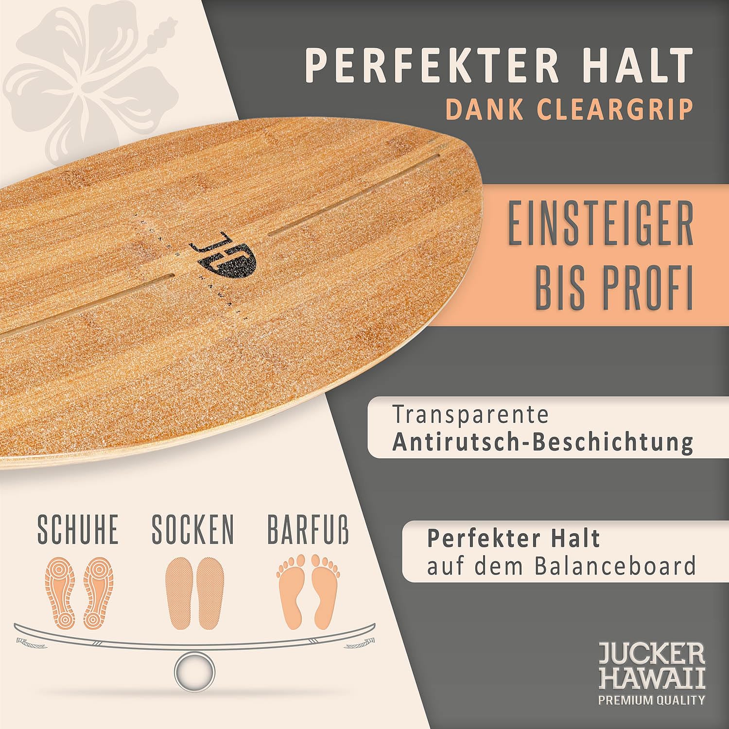 Jucker Hawaii Ocean Rocker balance board bambù rullo