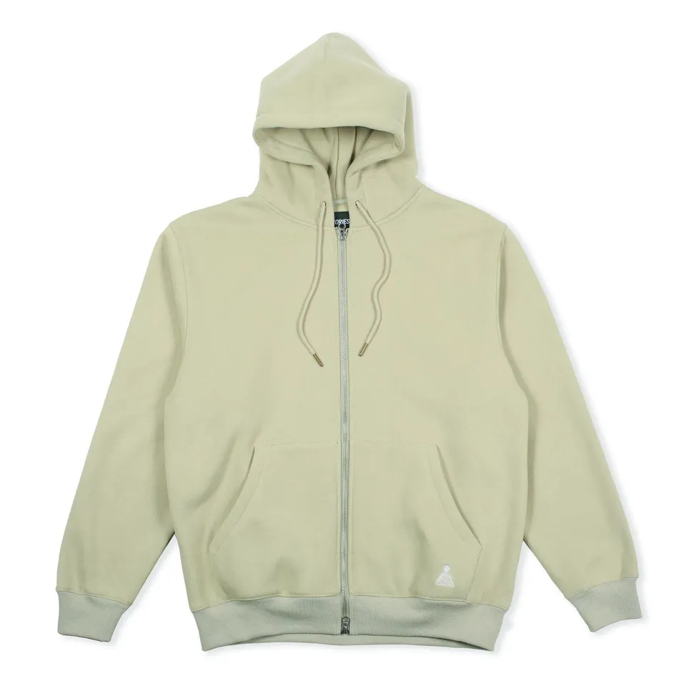 Theories Scribble Zip Hoodie felpa lime cotone