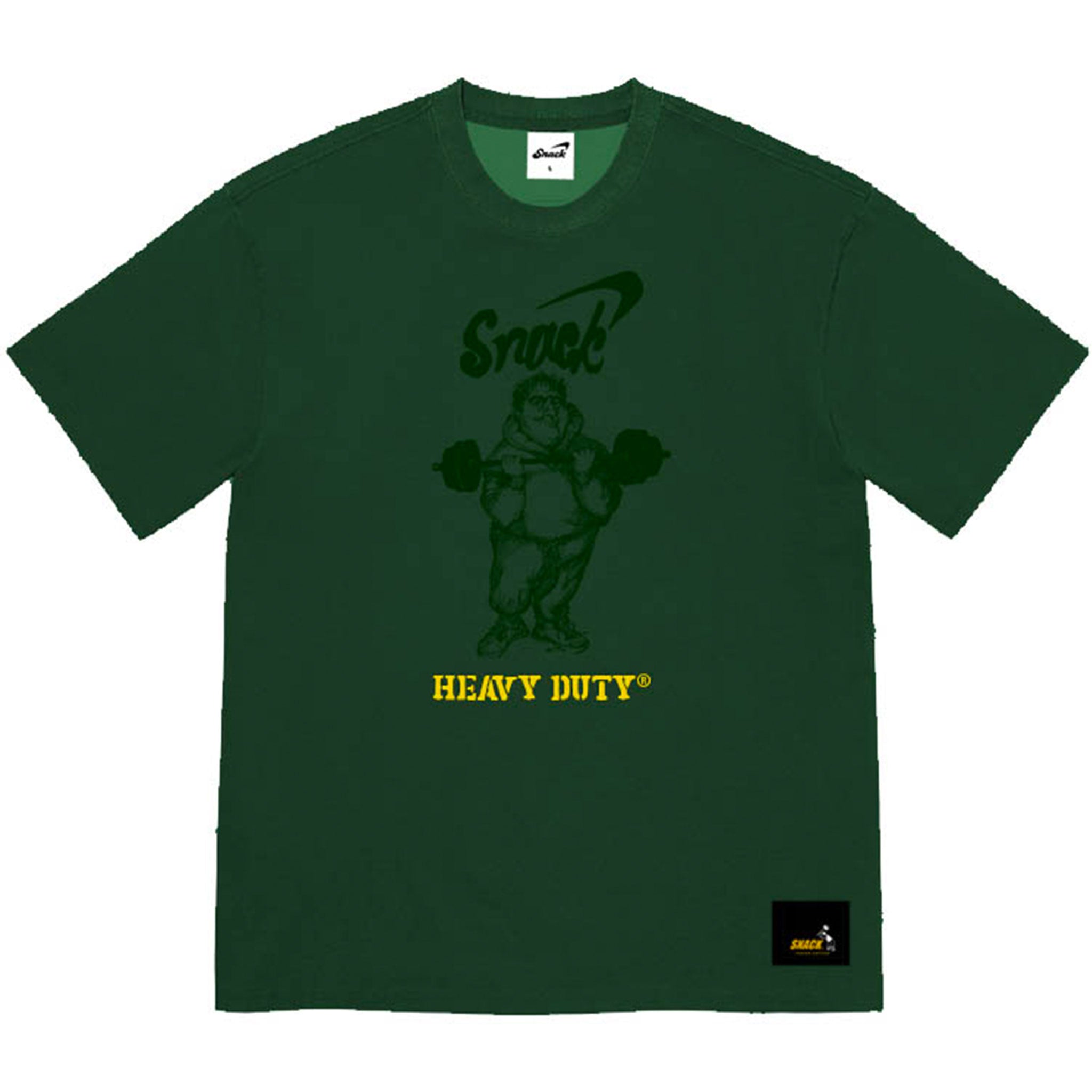 Snack Skateboarding Heavy Duty t-shirt moss cotone pesante