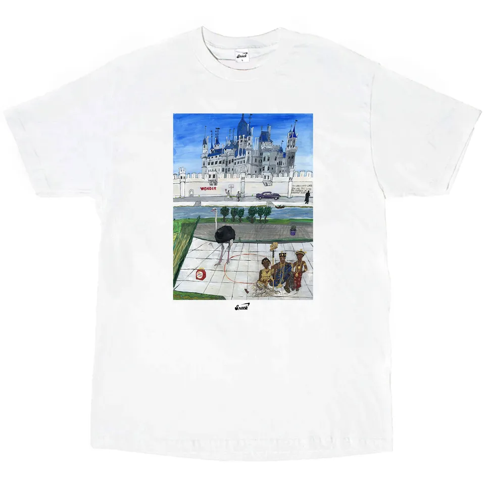 Snack We Were Here t-shirt S bianca cotone