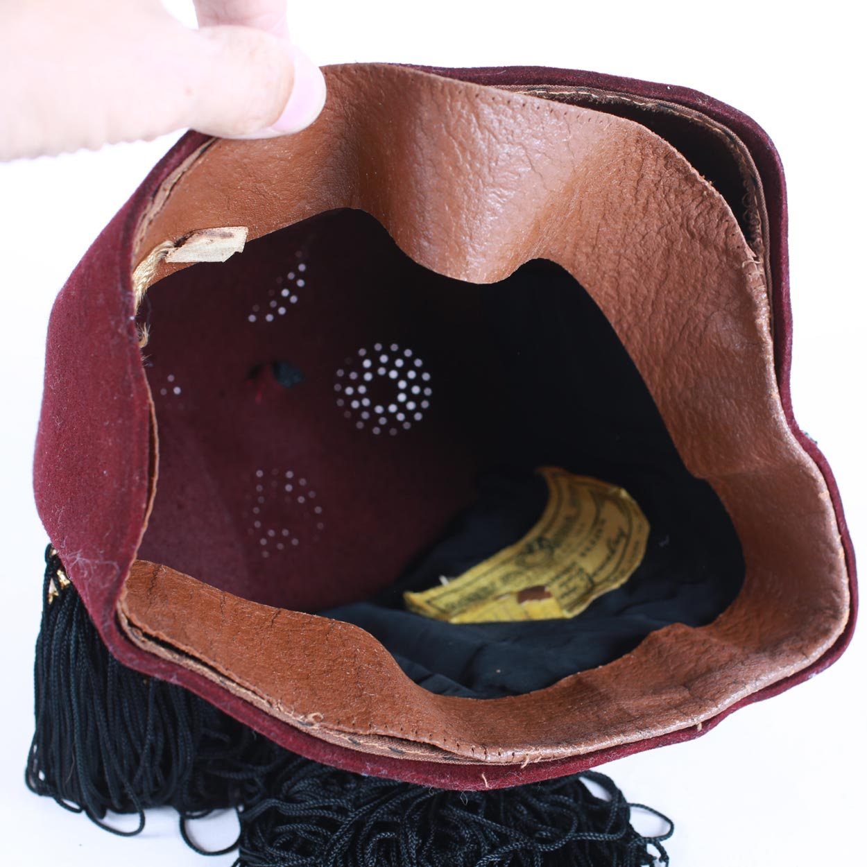 Shriners Fez cappello vintage bordeaux gioiello