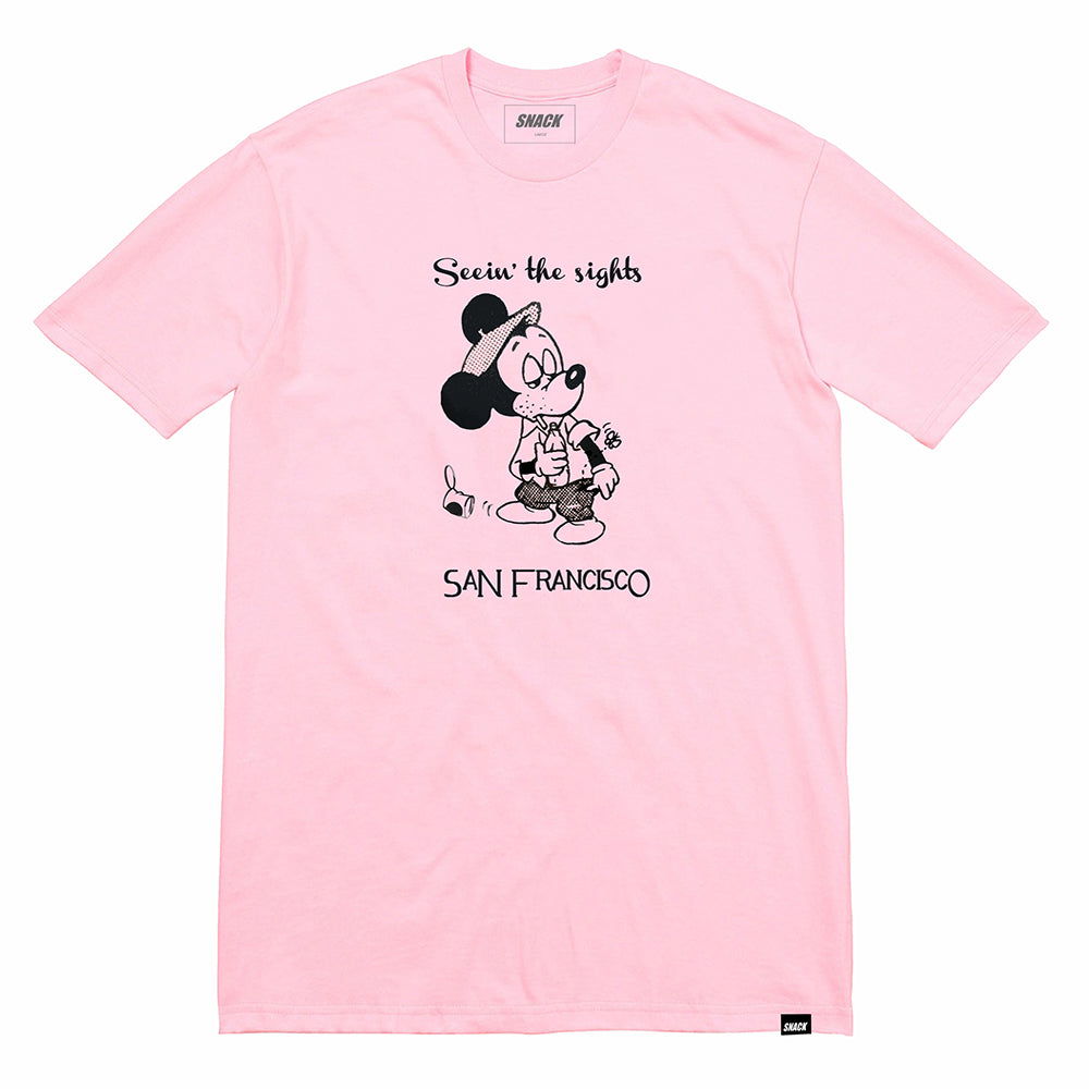 Snack Skateboarding Seein The Sights t-shirt rosa cotone