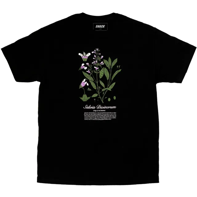 Snack Salvia maglietta nera in cotone