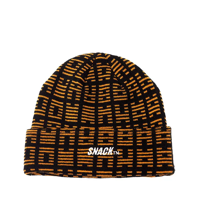Snack Skateboarding I Ching beanie nero oro in nylon