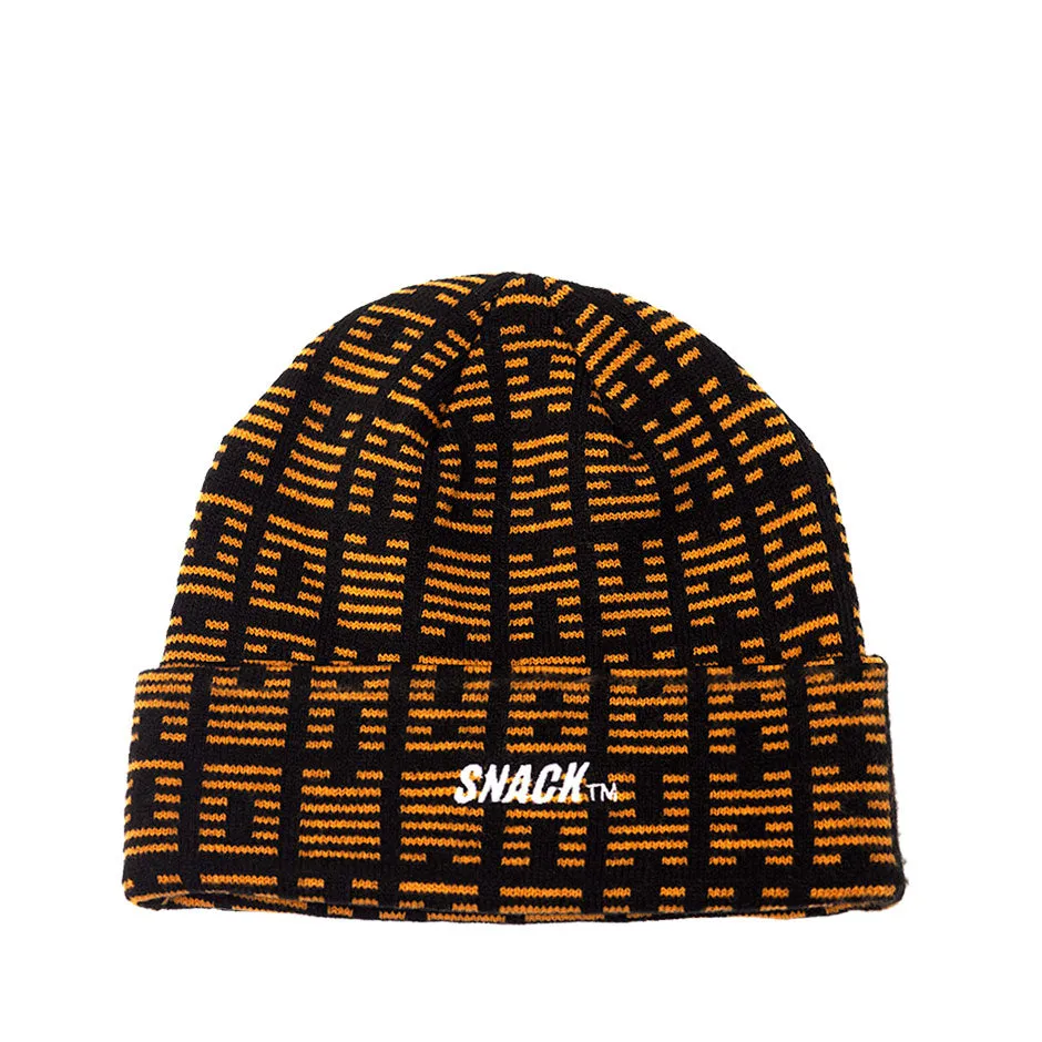 Snack Skateboarding I Ching beanie nero oro in nylon