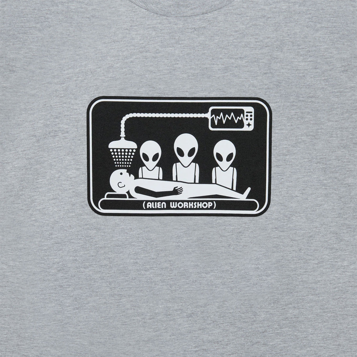 Alien Workshop Abduction Maglietta Grigia Cotone