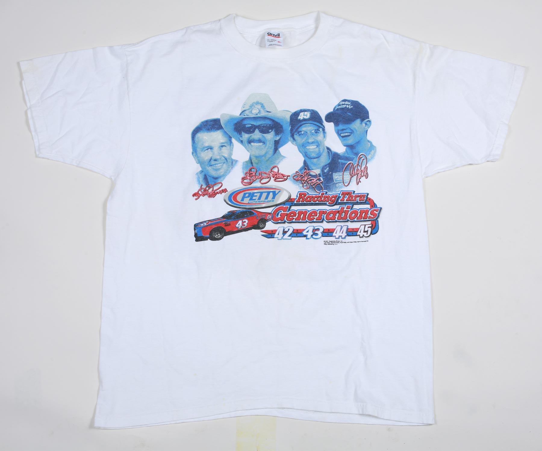 Petty Generations Nascar maglietta vintage bianca XL