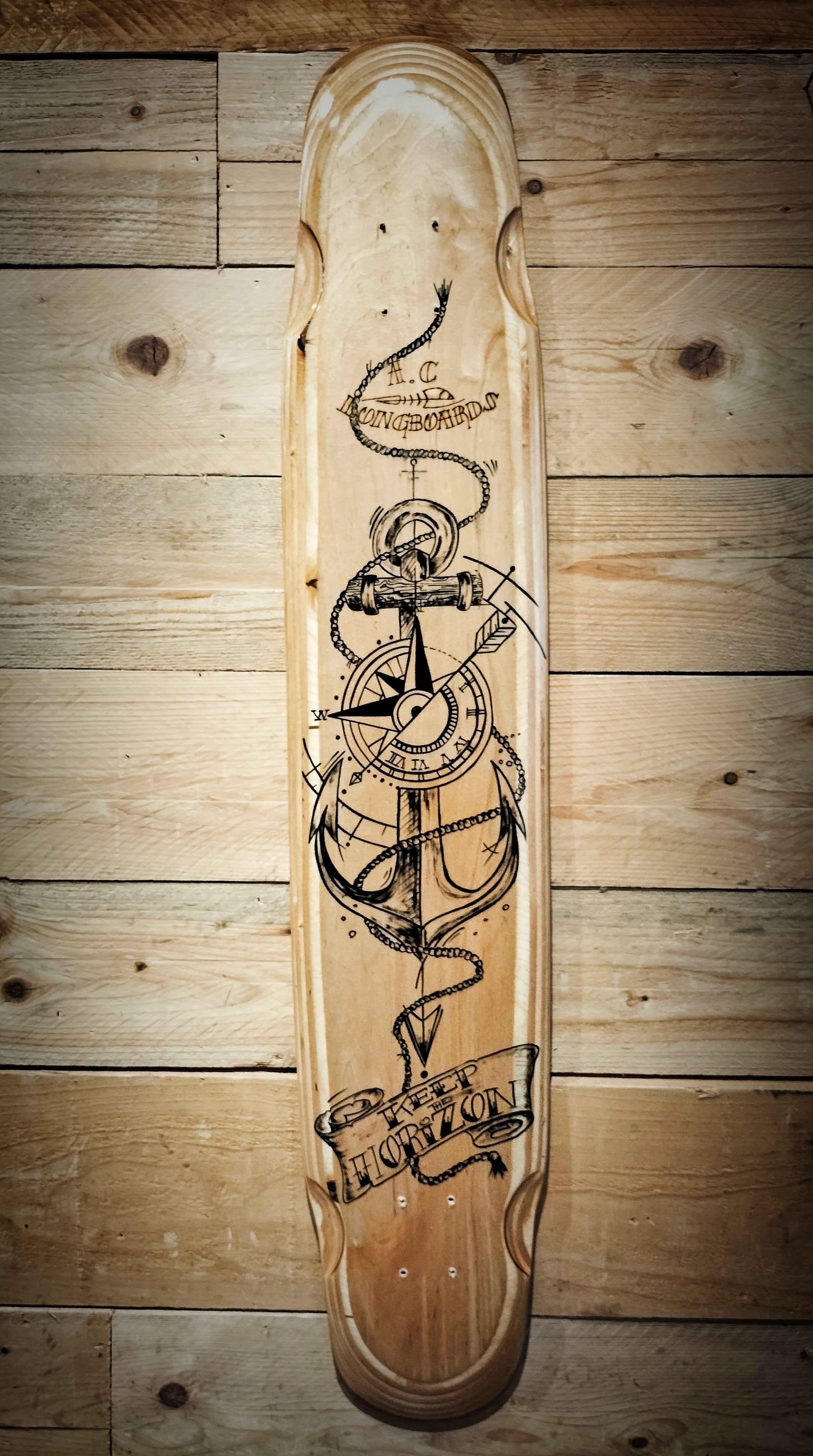 AC Longboards Dancing Horizon Twin Banana 46" Bamboo