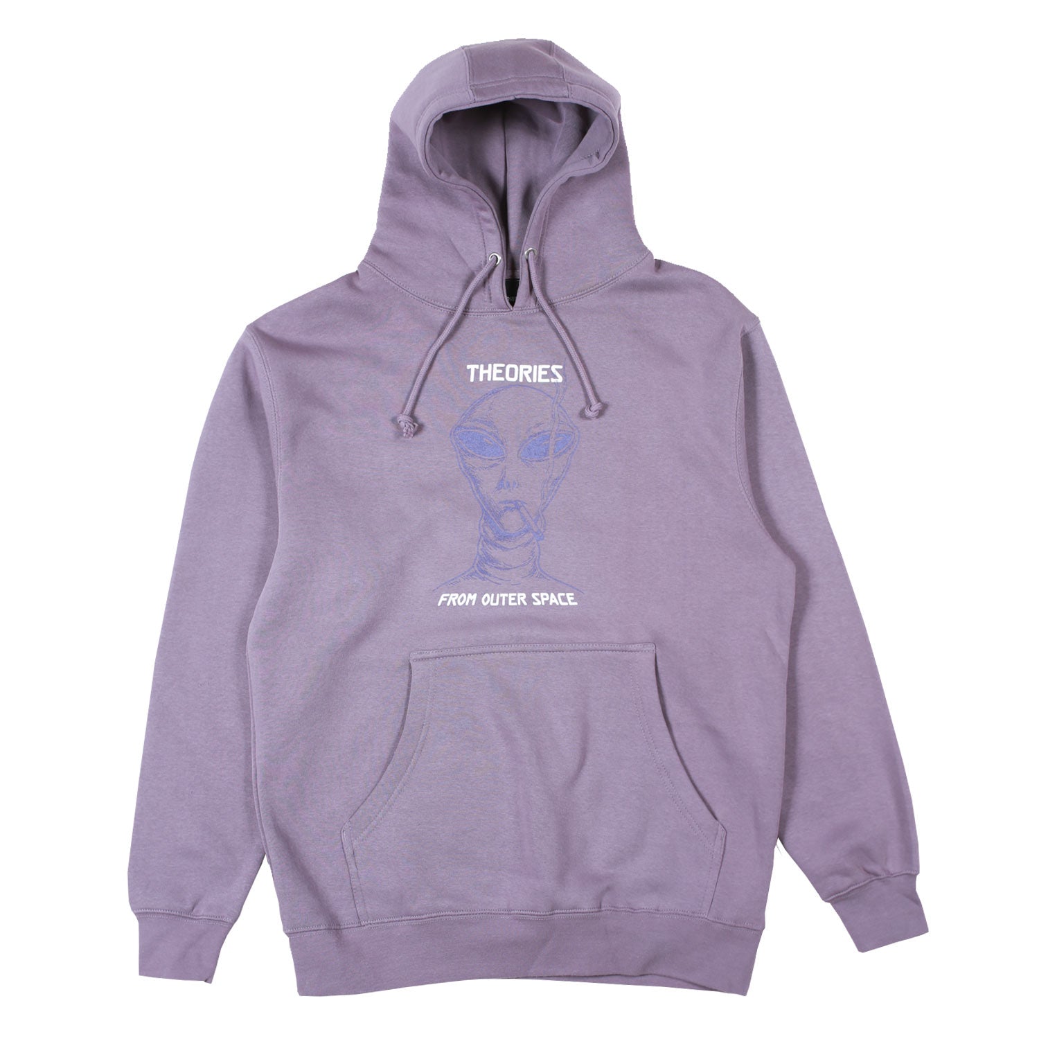 Theories Outer Space felpa con cappuccio lavanda cotone