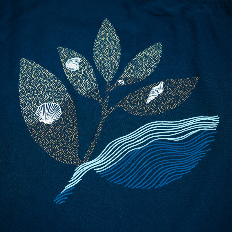 Magenta Playa Tee maglietta blu navy cotone