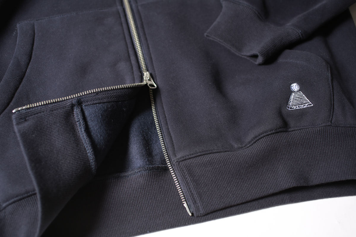 Theories Scribble Sport Zip Hoodie felpa zip navy doppia zip