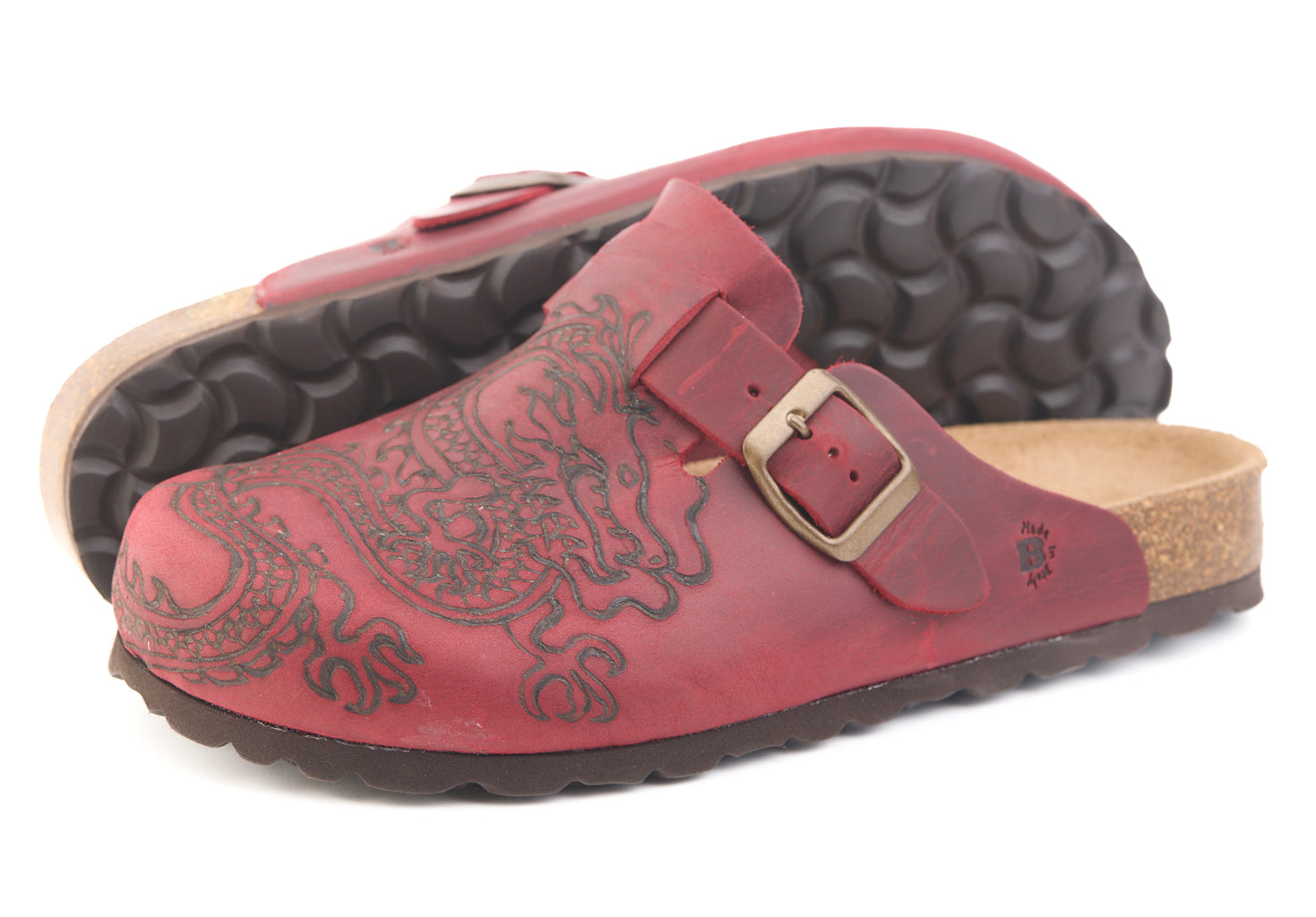 AC Longboards 1900 Rosso Dragone sabot pelle