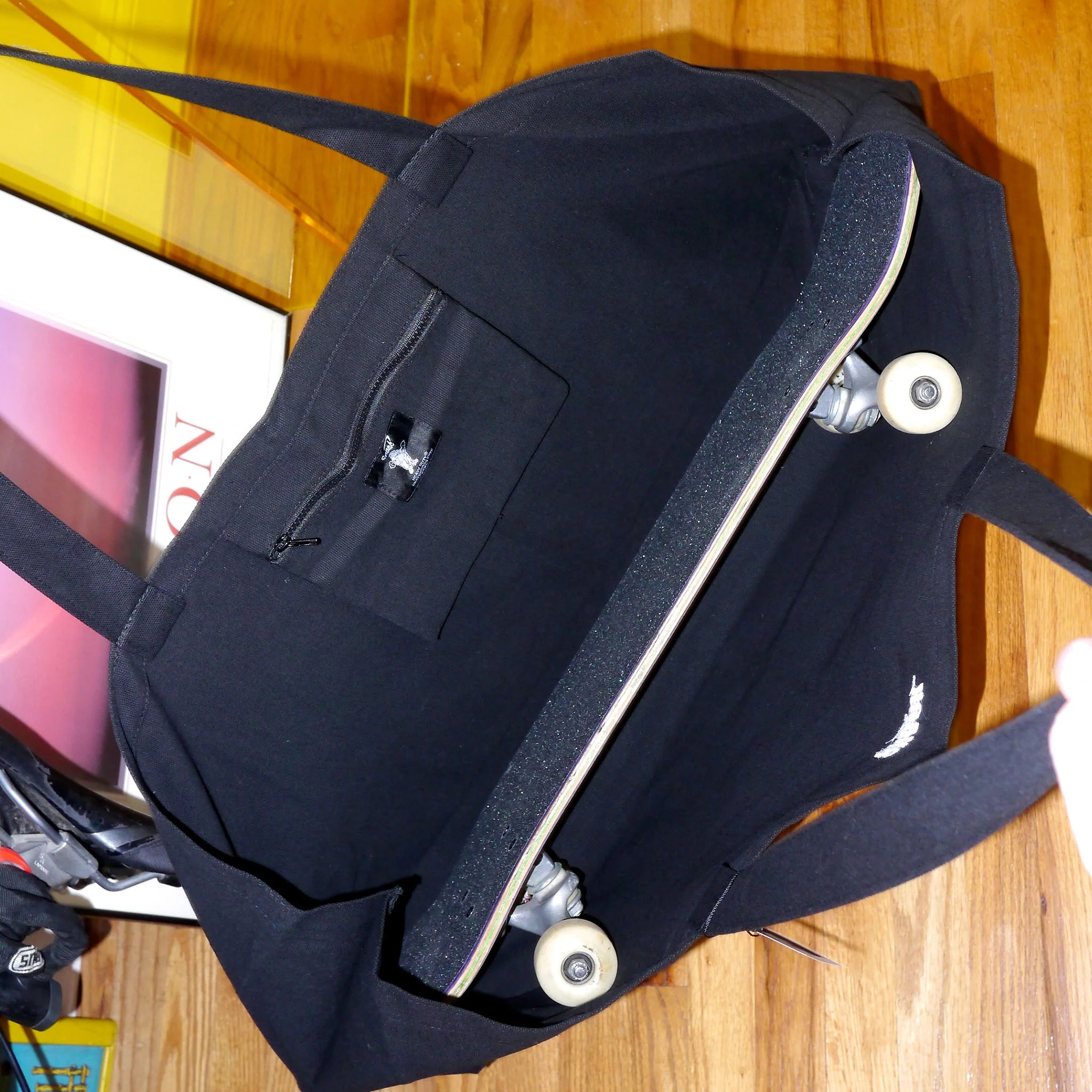 Snack XXXL Borsa Tote Porta Skateboard Nera in Tela