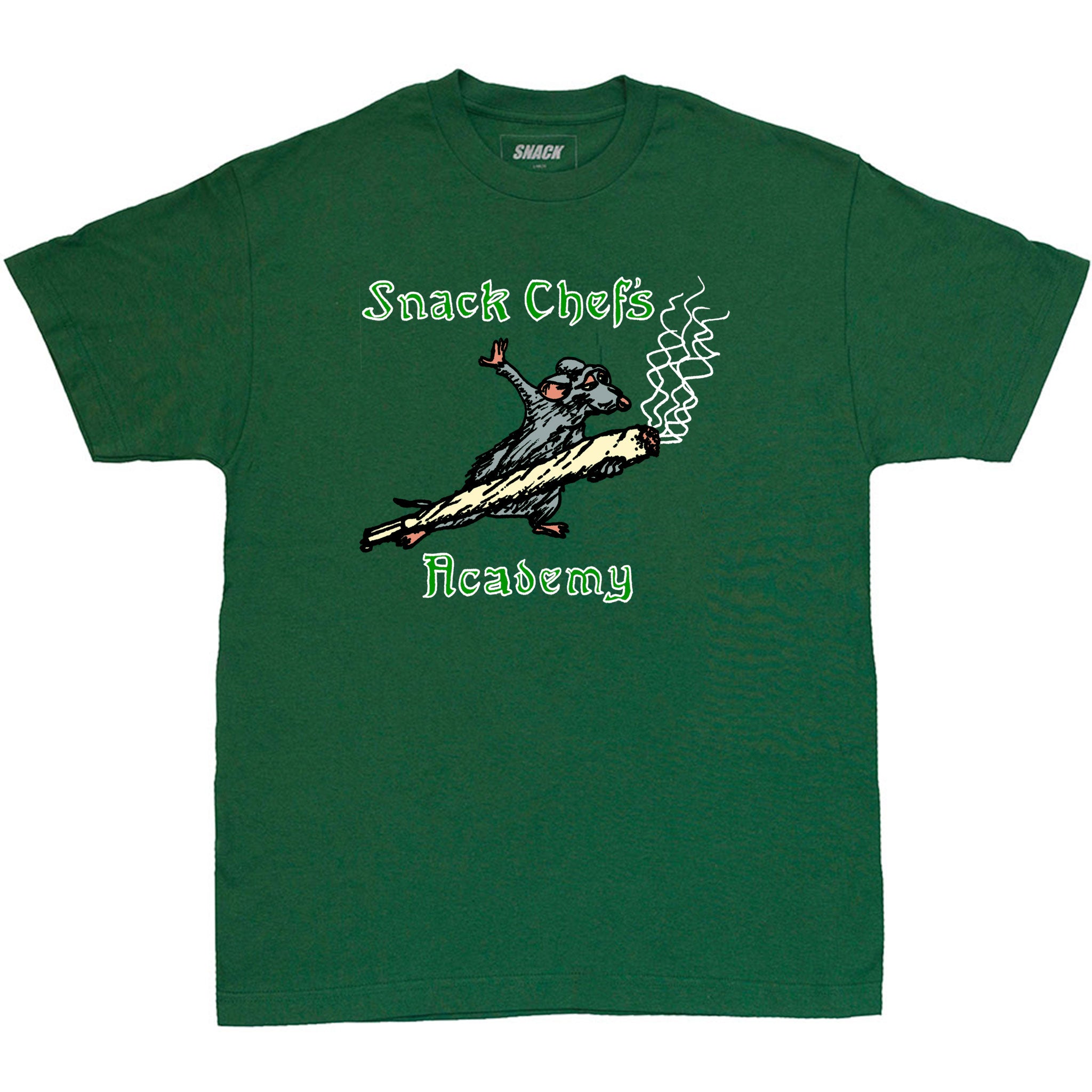 Snack Skateboarding Chef's Academy maglietta verde cotone