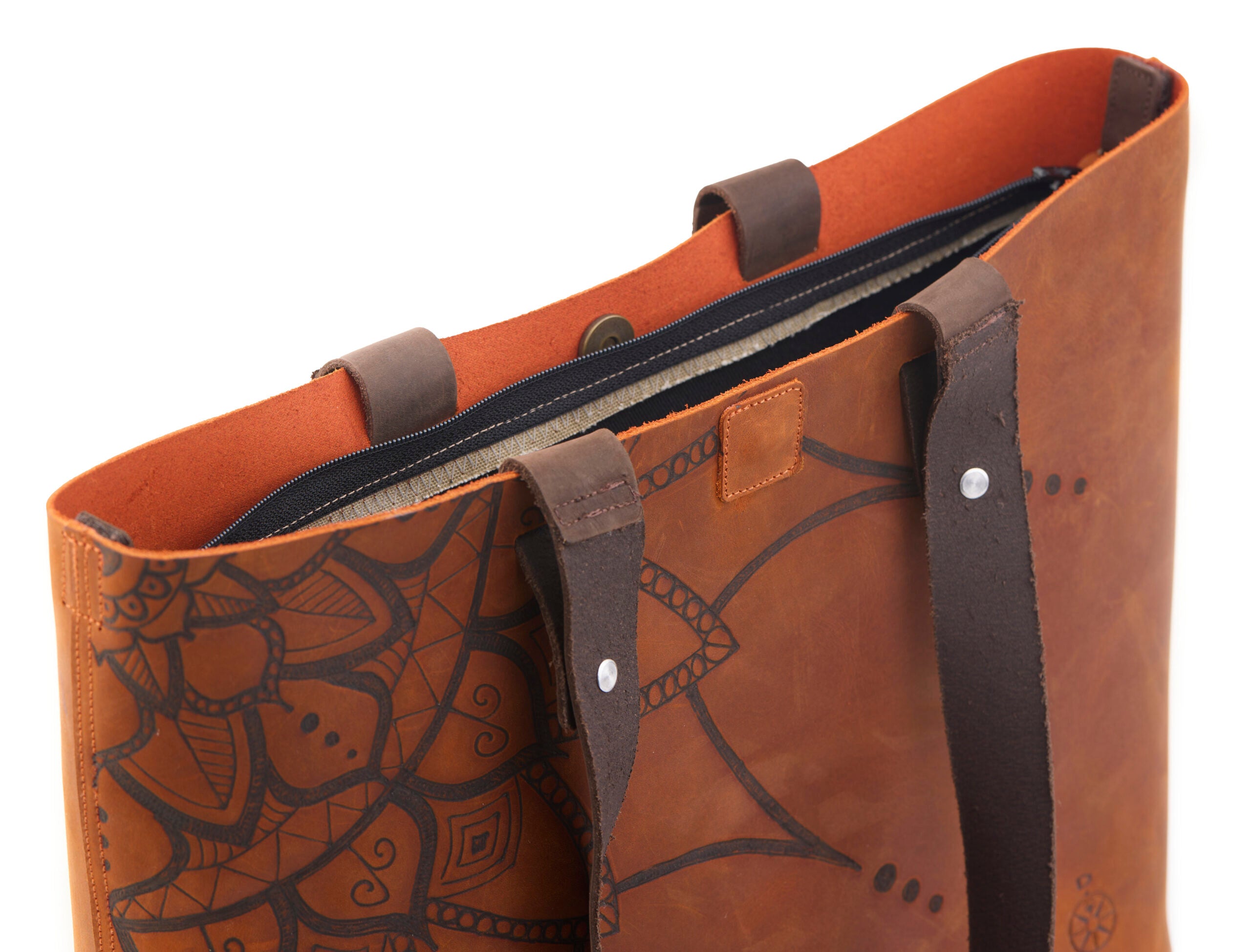 AC Longboards Rusty Mandala borsa in pelle ruggine