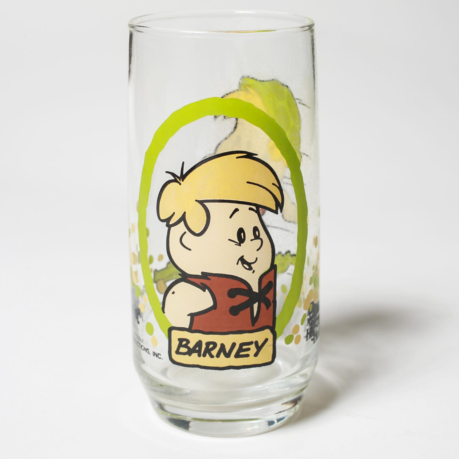 Flintstones Barney bicchiere vetro skate 1986