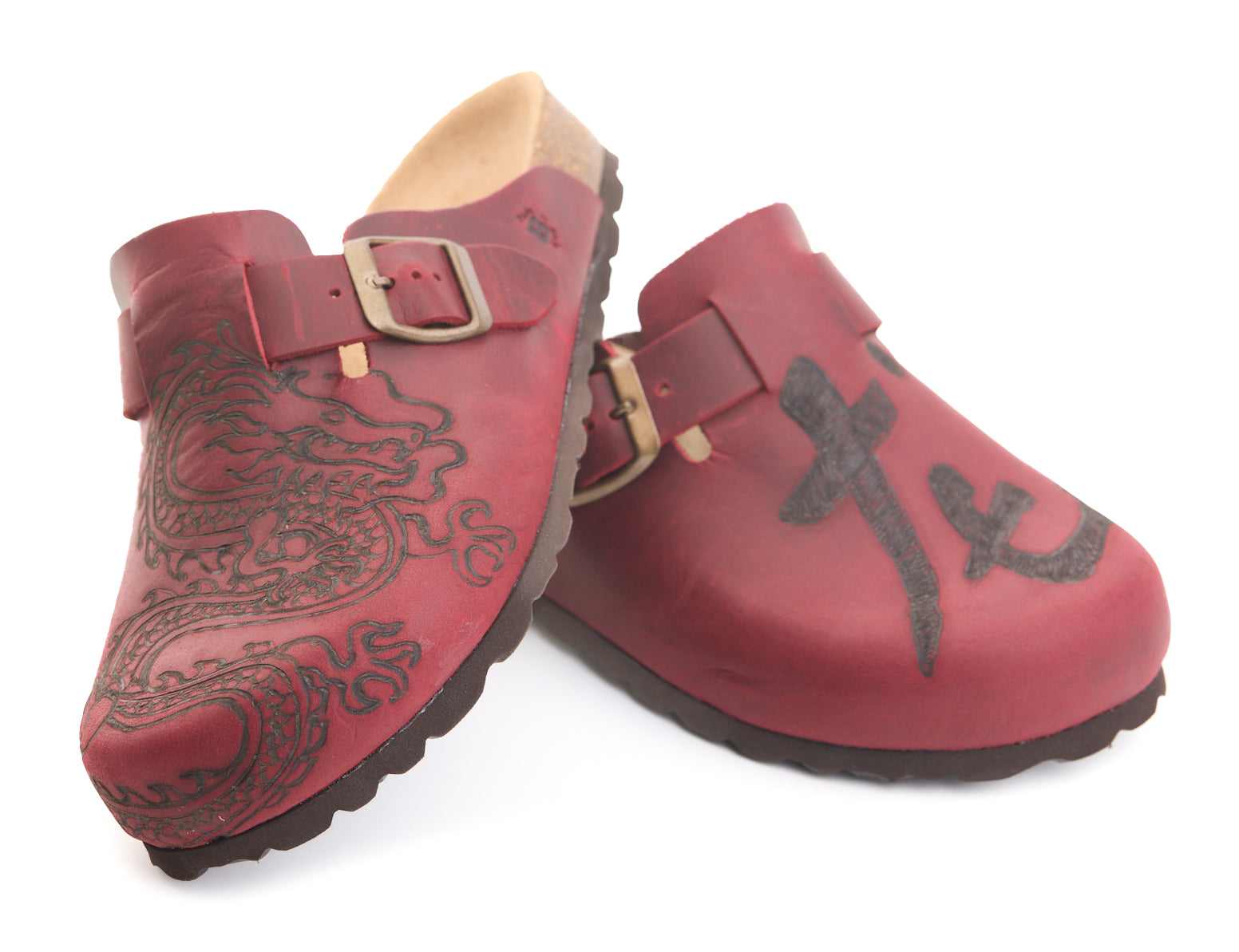 AC Longboards 1900 Rosso Dragone sabot pelle