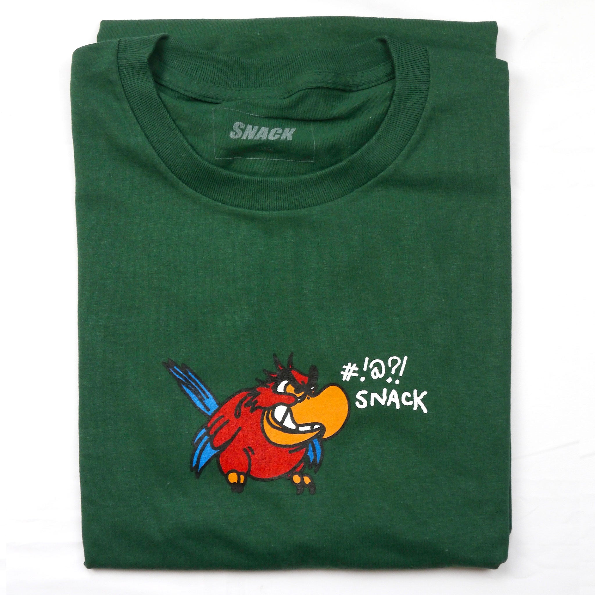 Snack Parrott t-shirt verde S cotone
