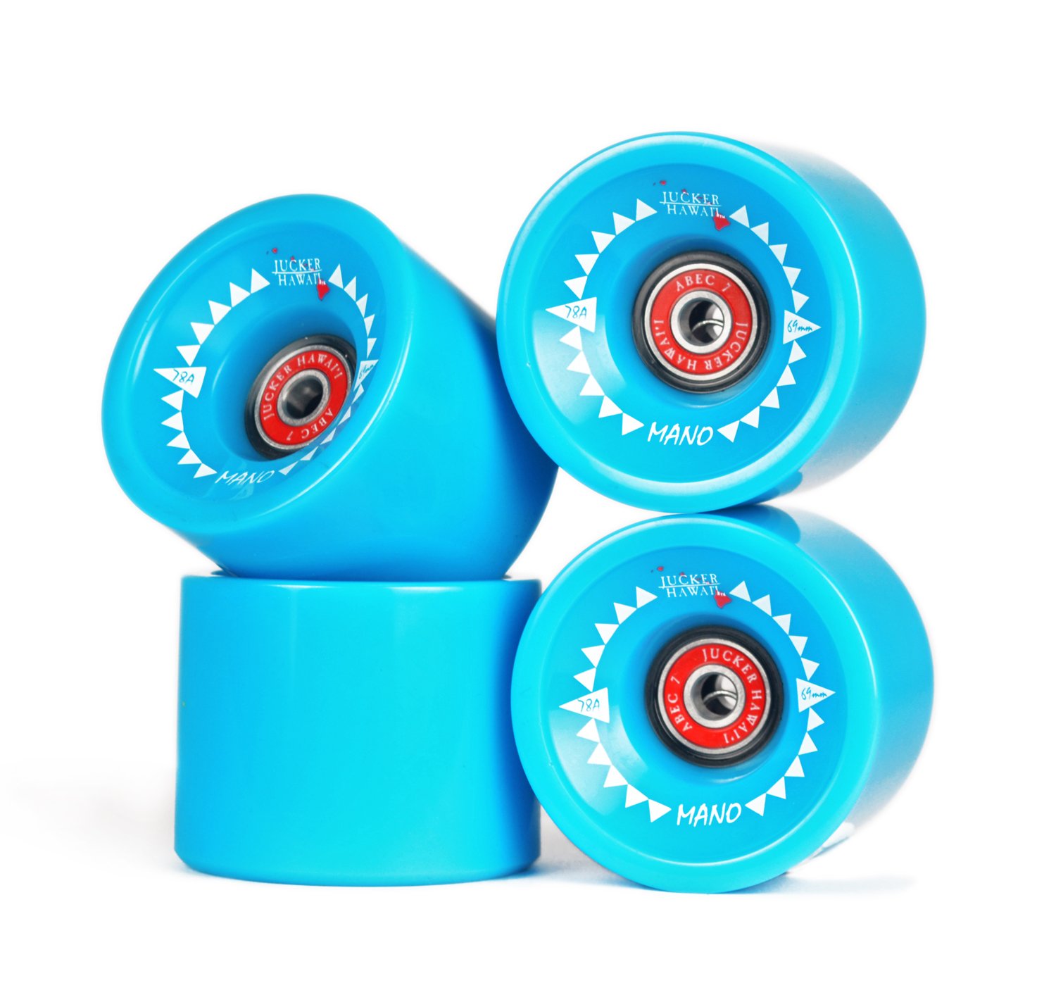 Jucker Hawaii Hui Ruote Longboard 70mm 83A x4 ABEC 9