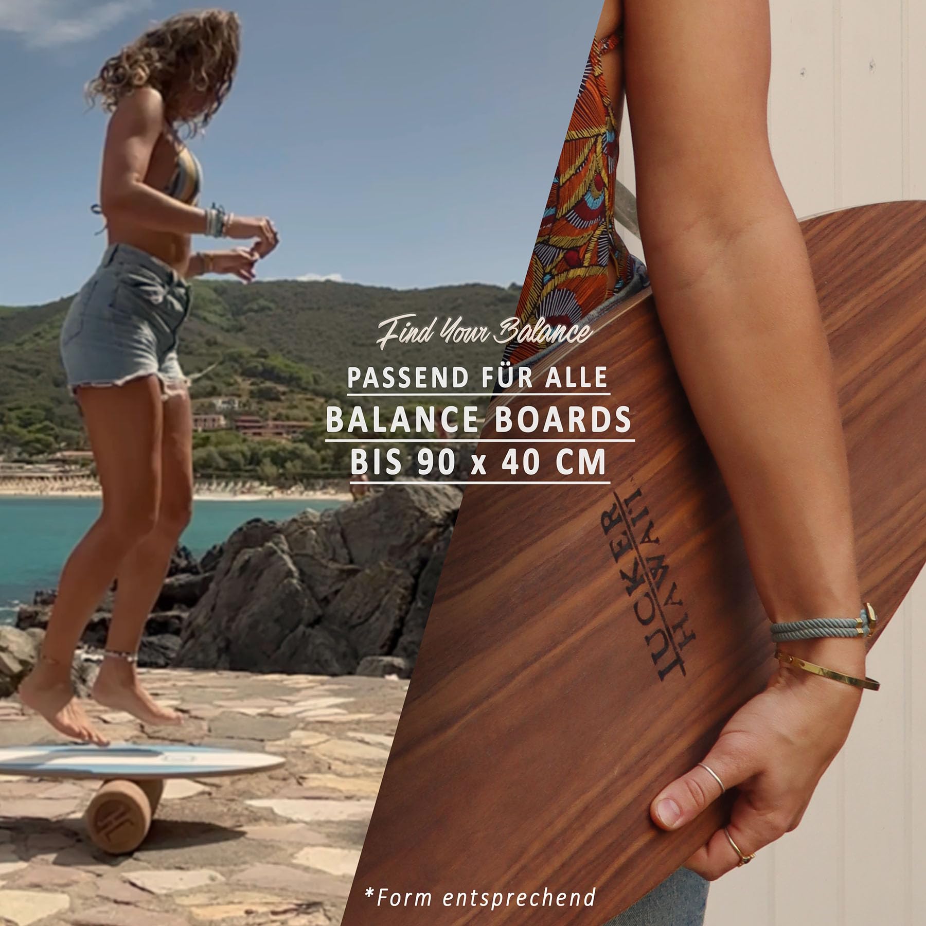 Jucker Hawaii Borsa Balance Board 88x40 cm Impermeabile Surf