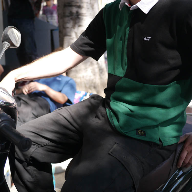 Snack Skateboarding Alive Panel polo nero verde