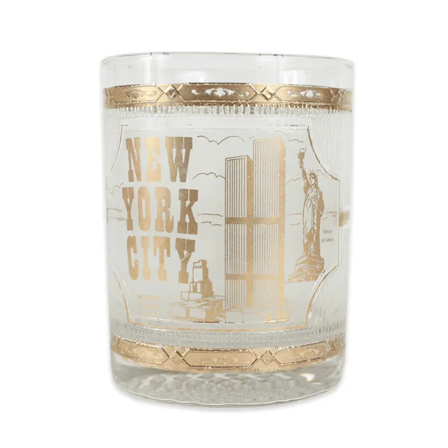Culver Twin Towers bicchiere whisky oro 22kt