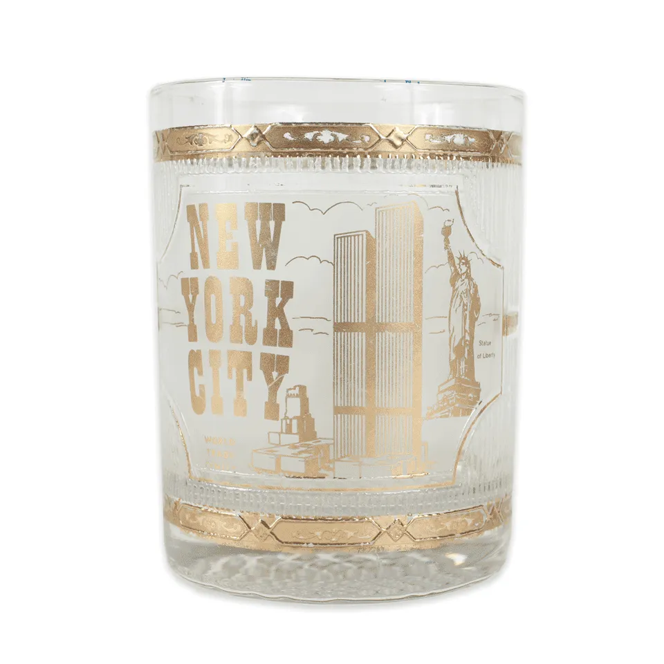 Culver Twin Towers bicchiere whisky oro 22kt