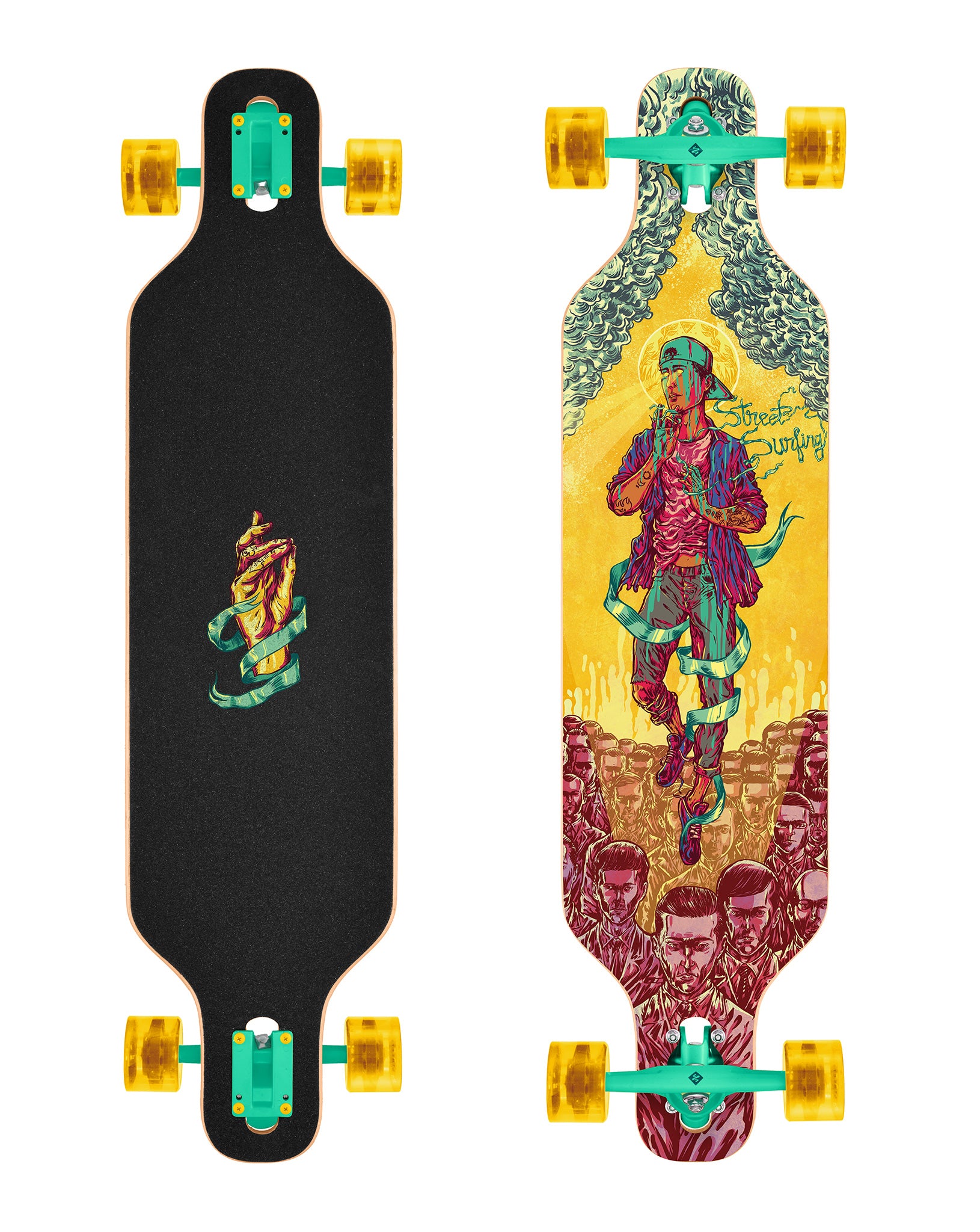 Street Surfing Freeride 39" True Colors longboard drop-through