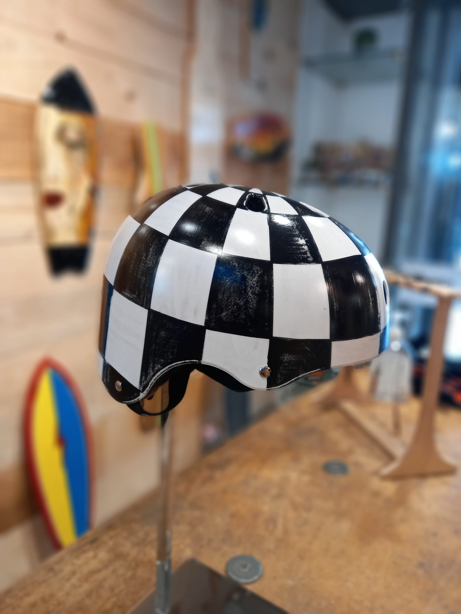 AC Longboards Race Flag casco skate taglia S