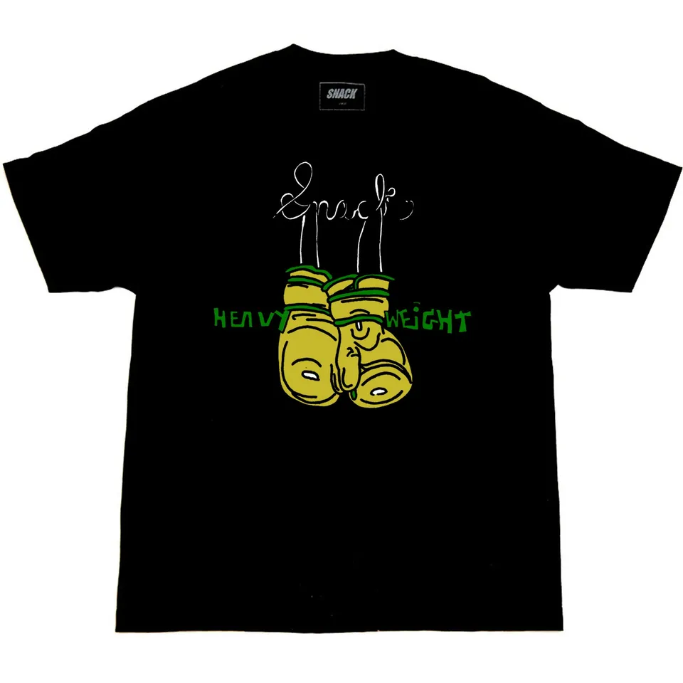 Snack Heavyweight t-shirt cotone nera