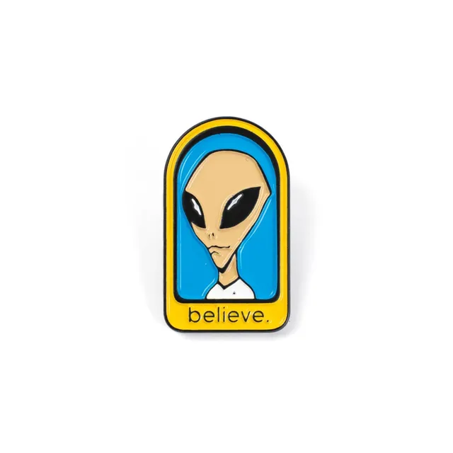Alien Workshop Believe spilla smaltata blu giallo