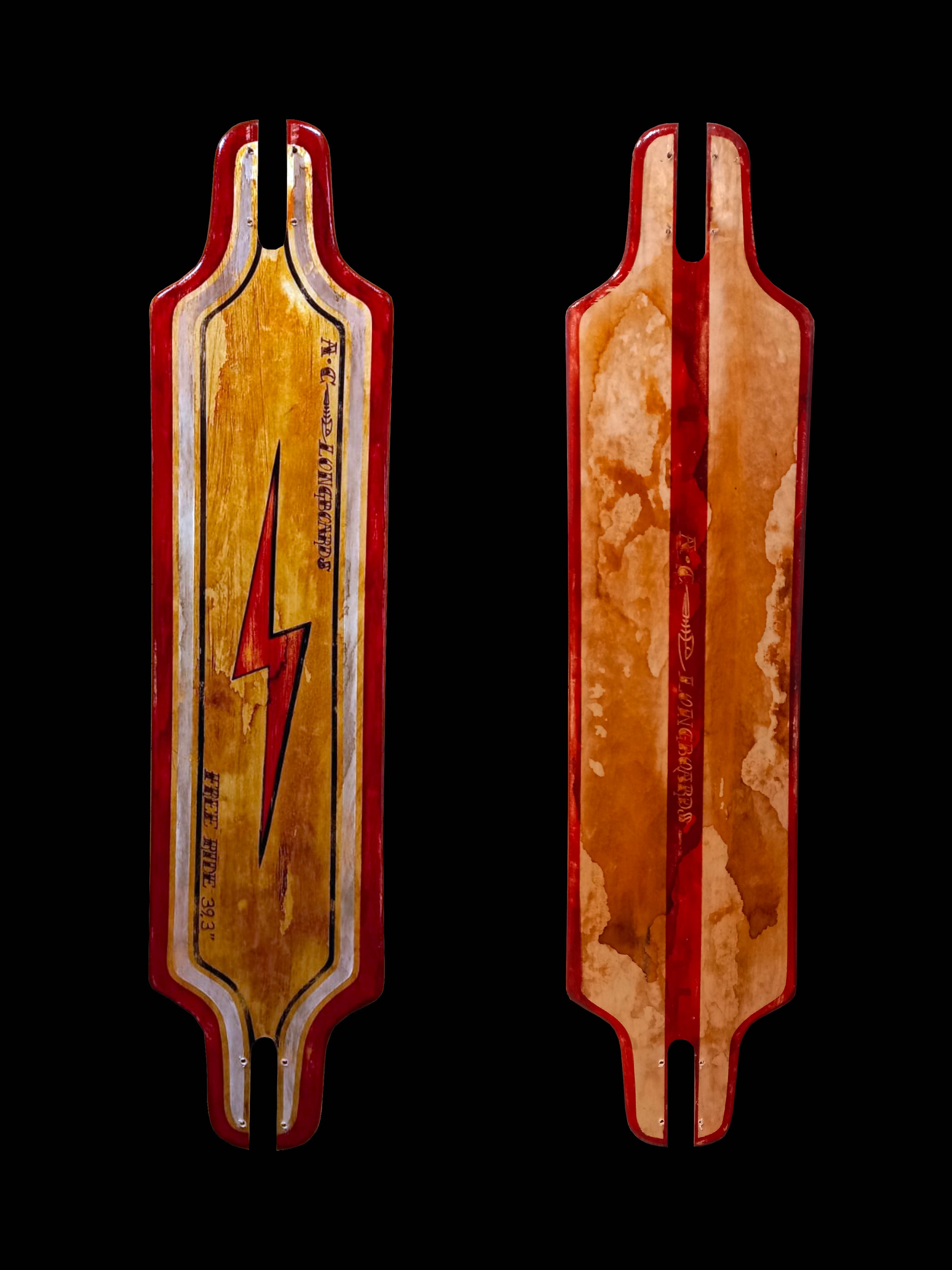 AC Longboards Dirt Red Bolt tavola longboard 39,3" betulla