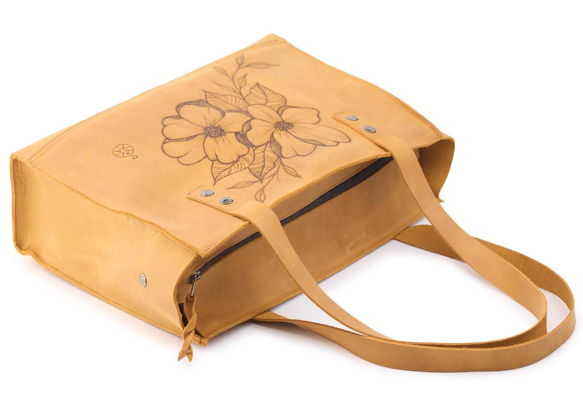 AC Longboards Shopping Bag Fiori shopper pelle floreale